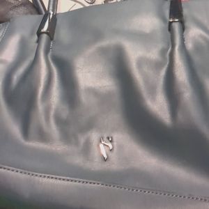 Simply Vera Wang Dark Blue Leather Shoulder Purse